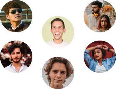 A set of pictures of users